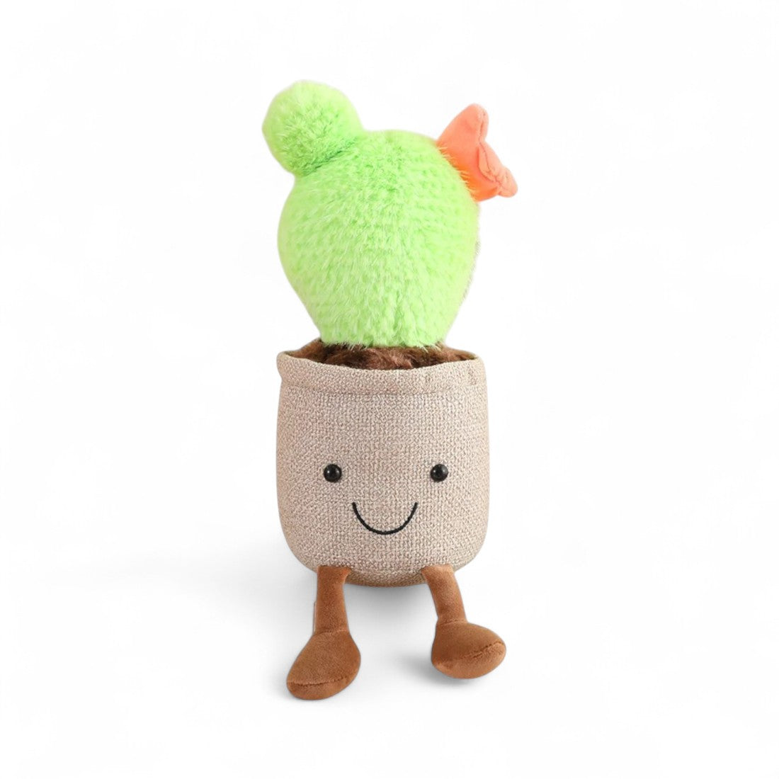 Blühender Kaktus kawaii Kuscheltier im Topf Die Kuschelecke