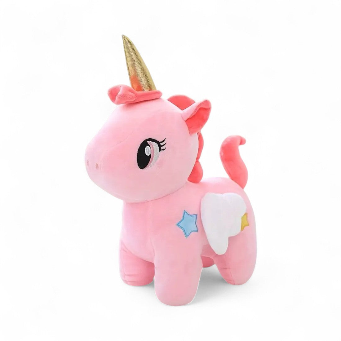Einhorn Kuscheltier mit Sternen und magischen Flügeln Die Kuschelecke