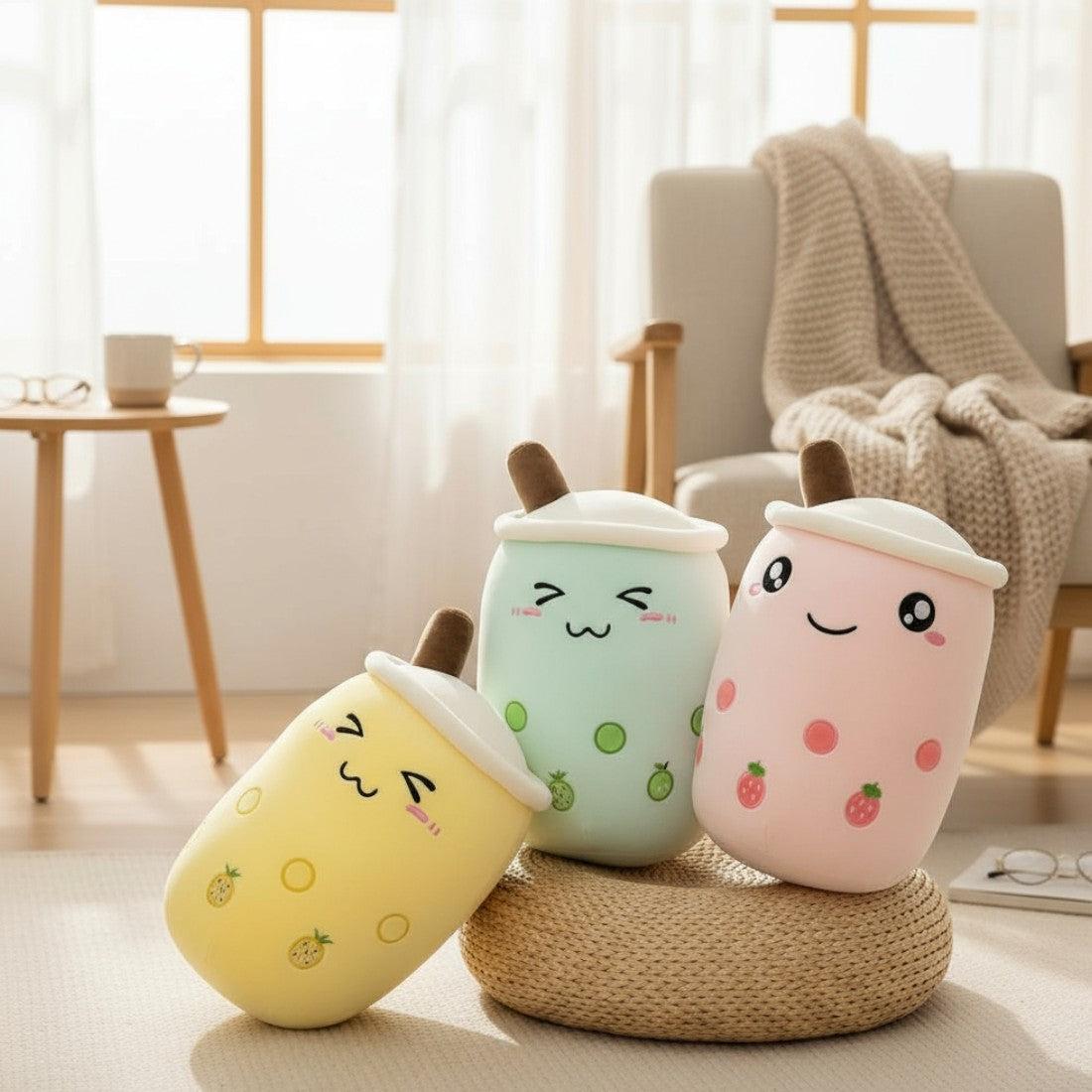Erdbeer Bubble Milk Tea kawaii Kuscheltier Die Kuschelecke