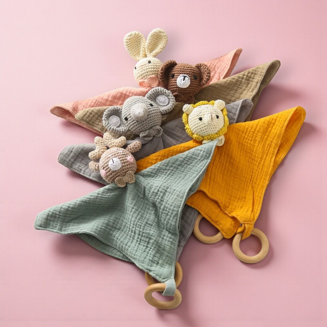 Gehäkeltes Schmusetuch Löwenkopf Kuscheltier für Babys Die Kuschelecke