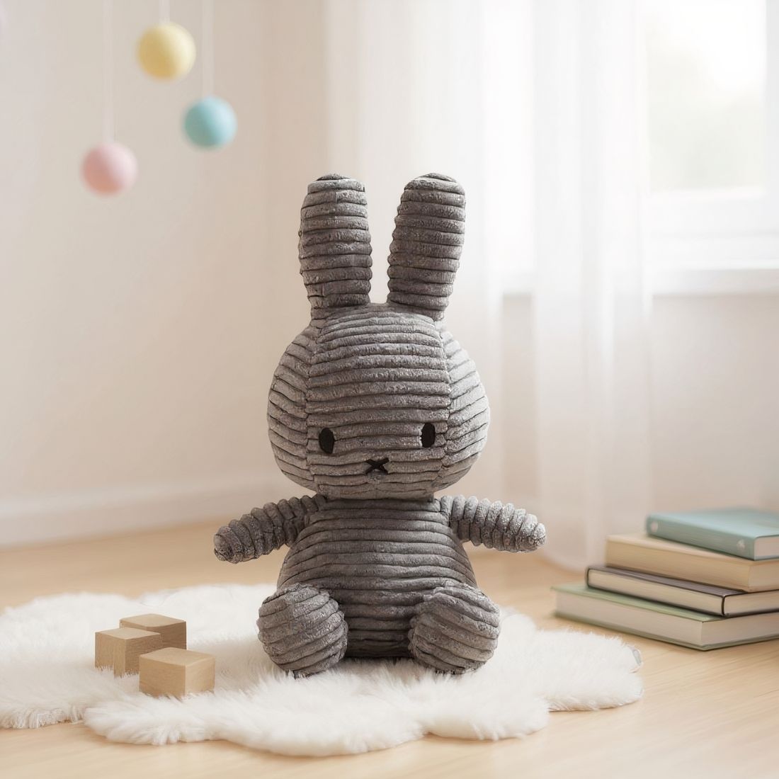 Gerippt-weiches Hase Kuscheltier flauschig Die Kuschelecke