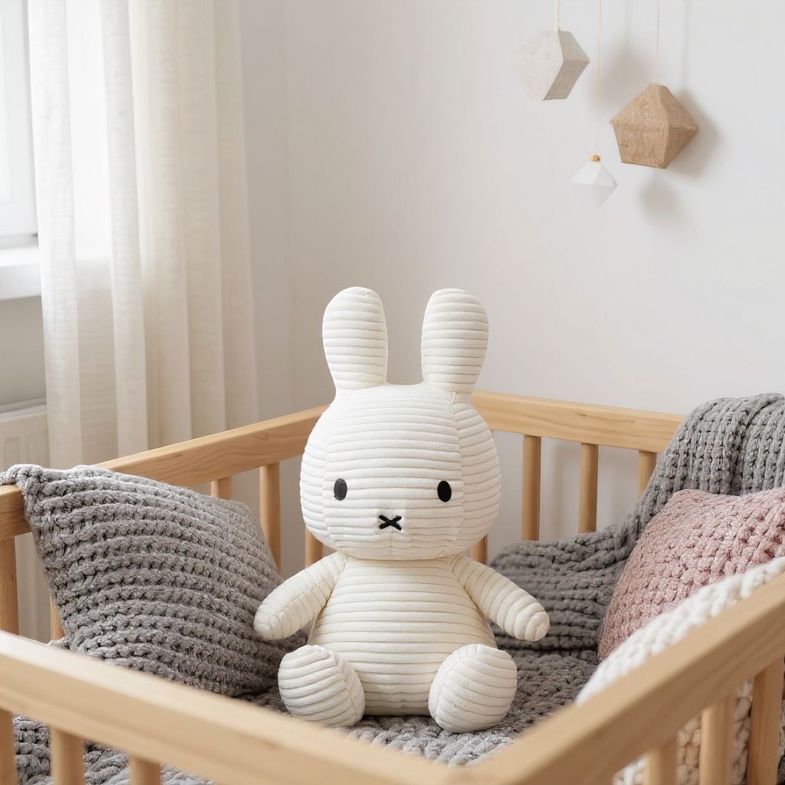 Gerippt-weiches Hase Kuscheltier flauschig Die Kuschelecke
