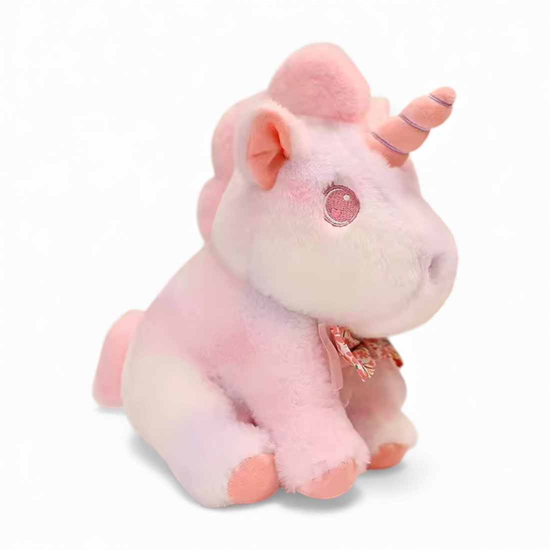 Pastell Einhorn Kuscheltier für Kinder mit Blumenschleife Die Kuschelecke