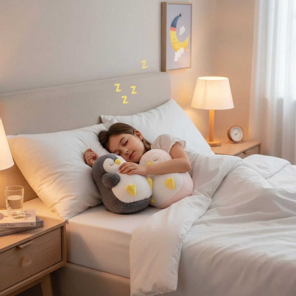 Schlafender Pinguin Kuscheltier weich flauschig Die Kuschelecke