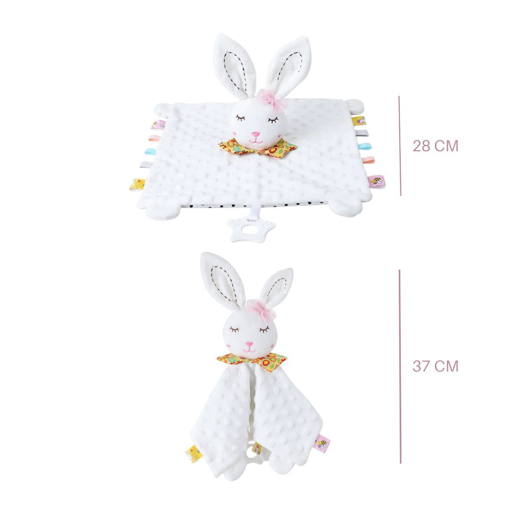 Sensorisches Hase Schmusetuch Minky mit langen Ohren Die Kuschelecke