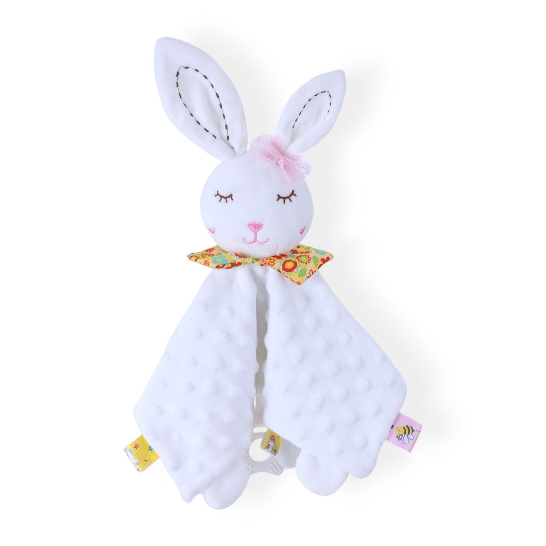 Sensorisches Hase Schmusetuch Minky mit langen Ohren Die Kuschelecke