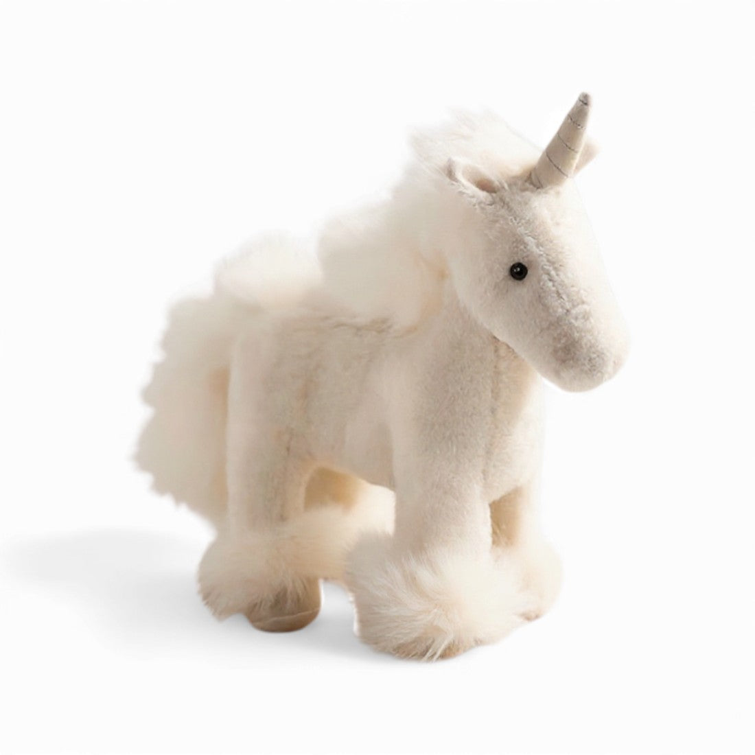 Stehendes Einhorn Kuscheltier mit bunter Mähne Die Kuschelecke