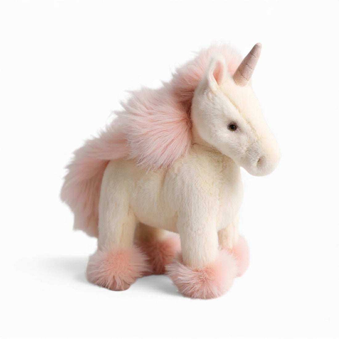 Stehendes Einhorn Kuscheltier mit bunter Mähne Die Kuschelecke