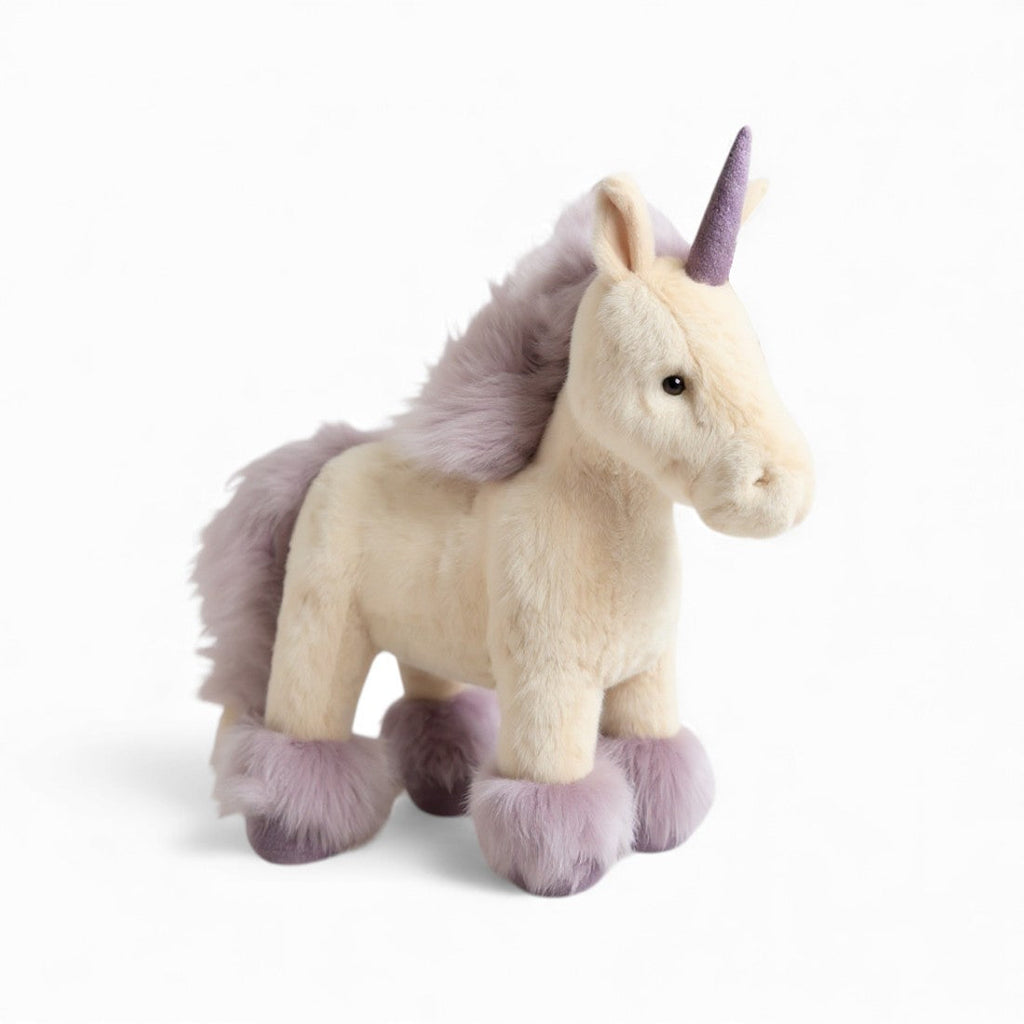 Stehendes Einhorn Kuscheltier mit bunter Mähne Die Kuschelecke