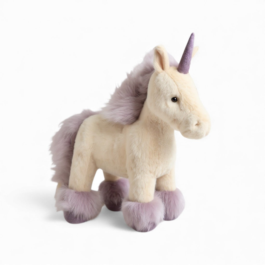 Stehendes Einhorn Kuscheltier mit bunter Mähne Die Kuschelecke