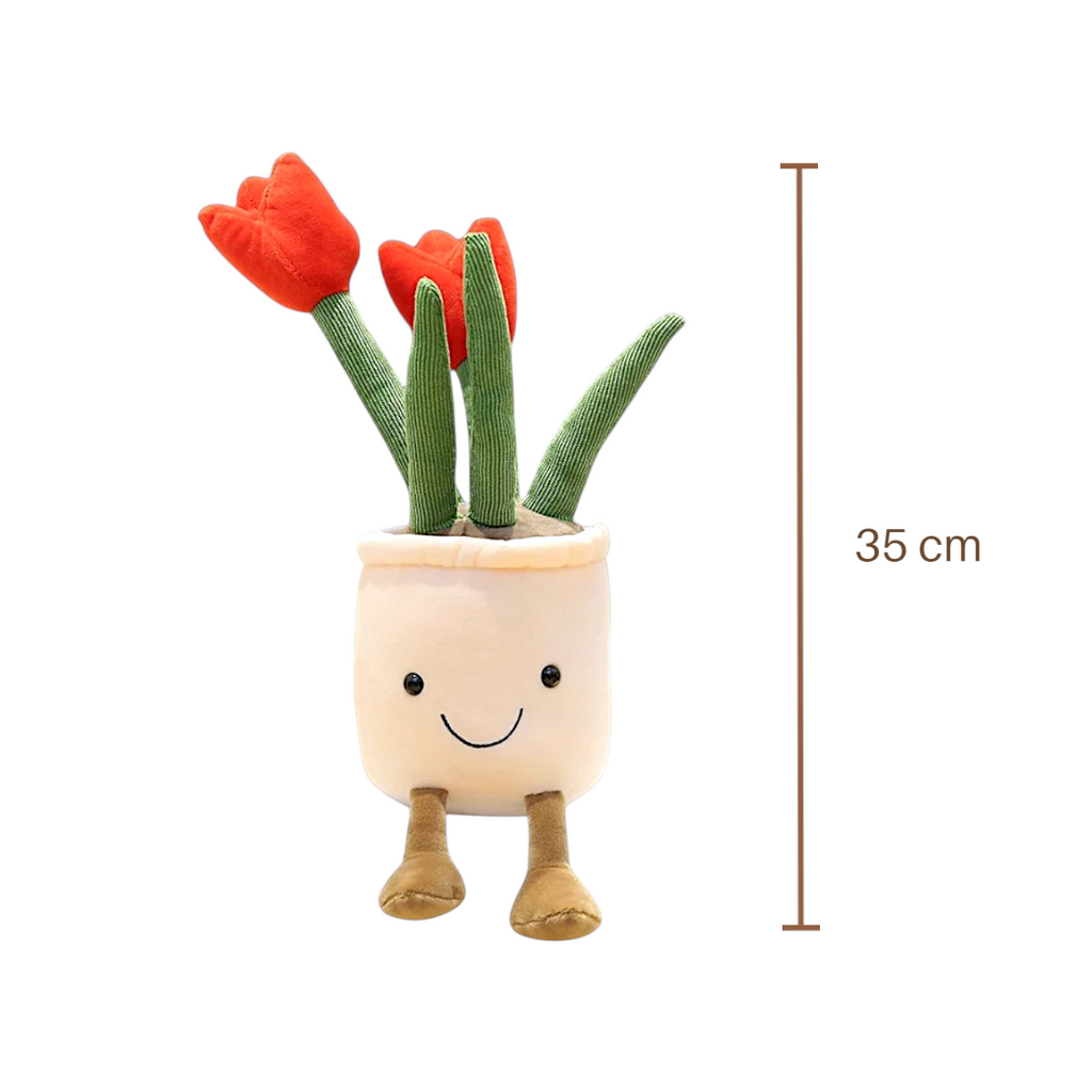 Tulpen Pflanze kawaii Kuscheltier im Topf Die Kuschelecke