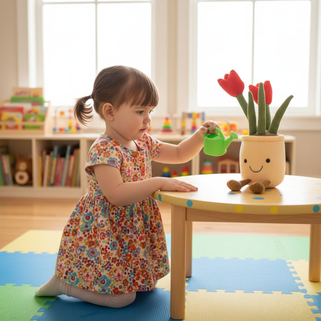 Tulpen Pflanze kawaii Kuscheltier im Topf Die Kuschelecke