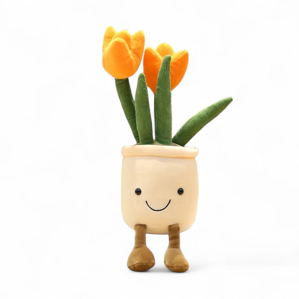 Tulpen Pflanze kawaii Kuscheltier im Topf Die Kuschelecke